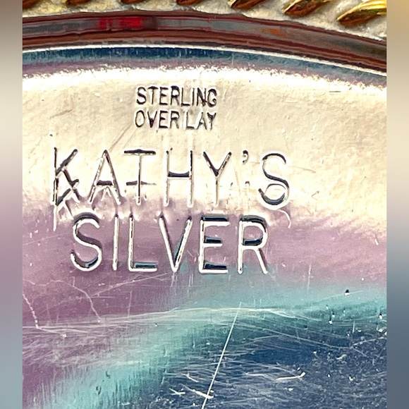 Kathy’s Championship Sterling Overlay Error Belt Buckle - Picture 2 of 7